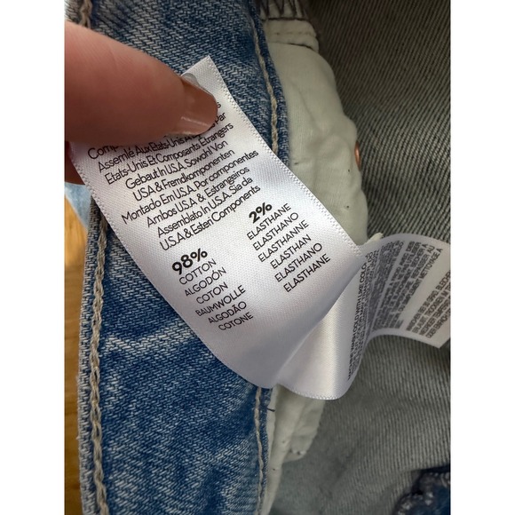 Mother Superior The Flirt Fray Light Wash Jeans 30 Distressed Skinny Straight - Picture 9 of 9